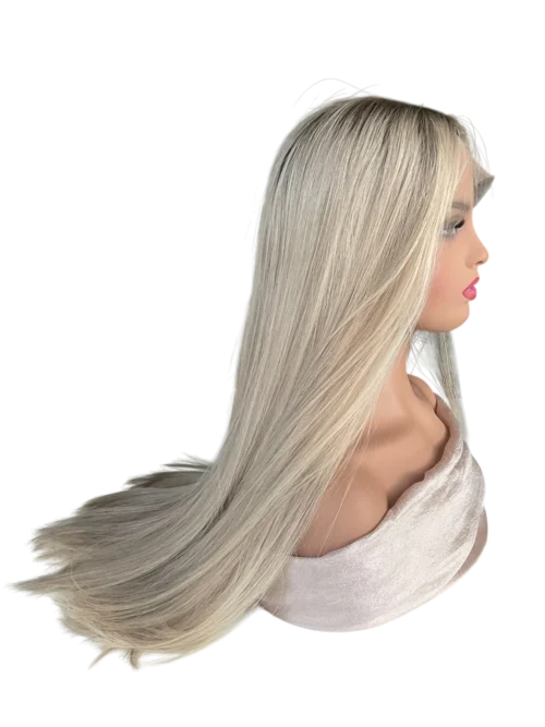 blonde ashy wig long hair