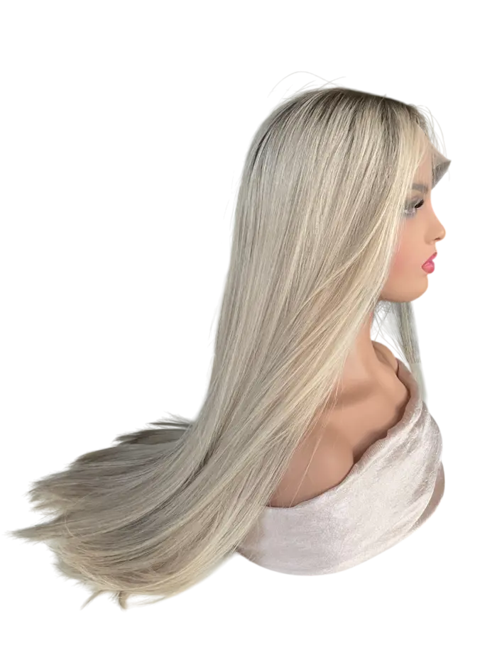 blonde ashy wig long hair