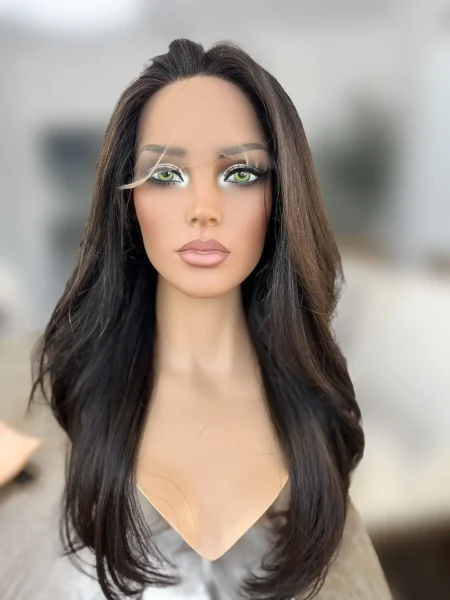 Virgin brazilian long brown wig
