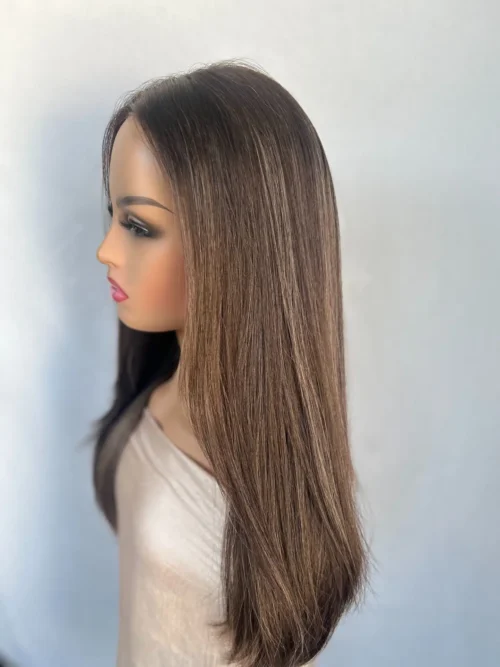 Dark Ash brown lace top wig