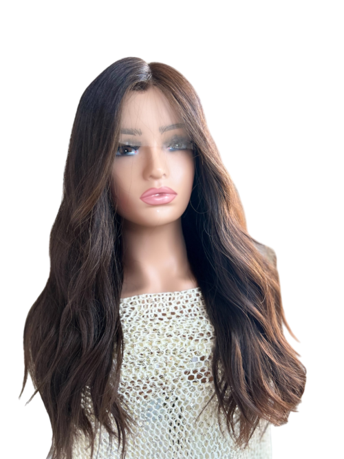 Long mannequin wearing Virgin European Hair