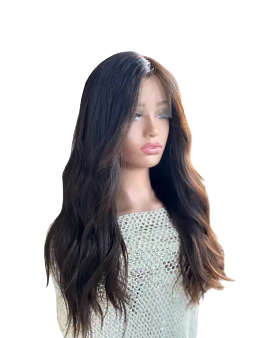 Mannequin wearing Virgin European. Hair