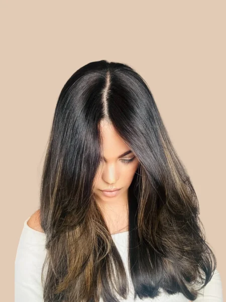 picture of balayage butterfly cut wig