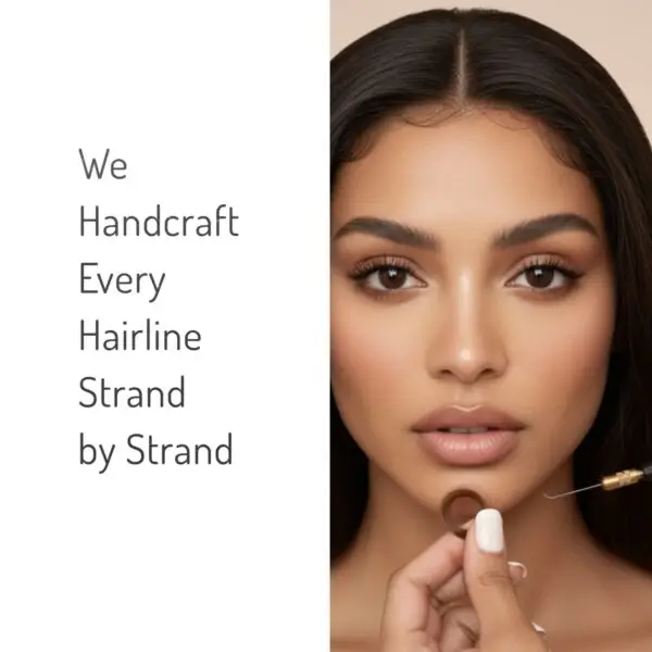 Woman applying makeup, close-up portrait.