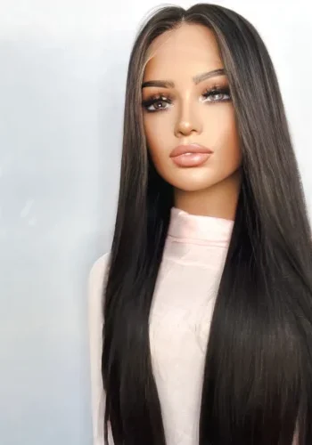 lacetop wig virgin in dark brown