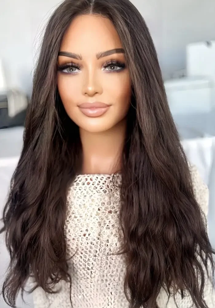 wavy European brown wig