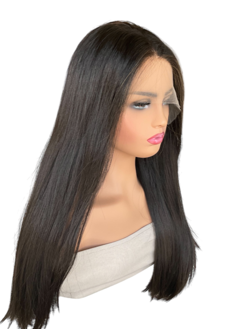 luxury dark brown virgin hair wig